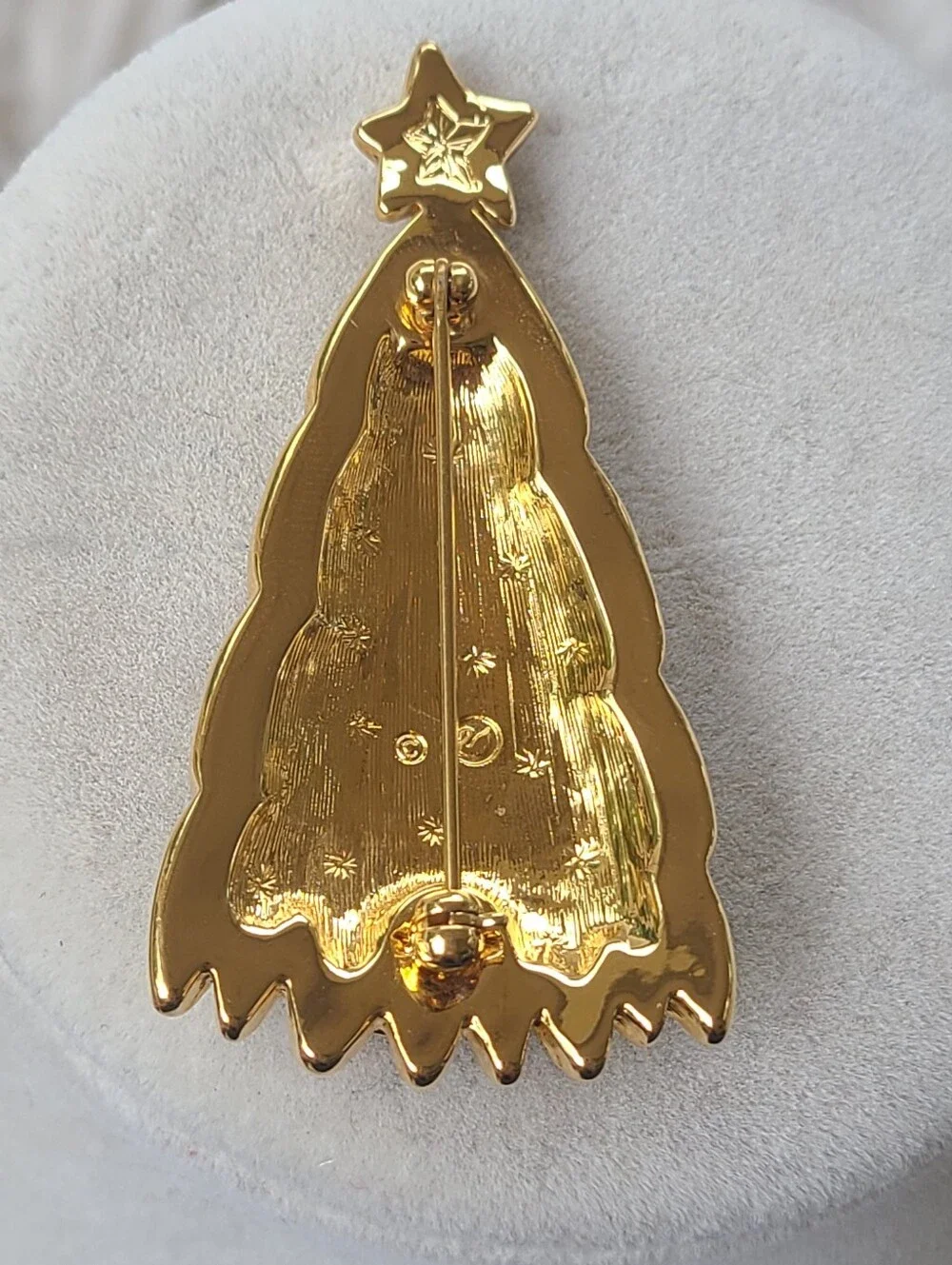 Swarovski Gold-Tone Crystal Christmas Tree Brooch- Excellent Condition
